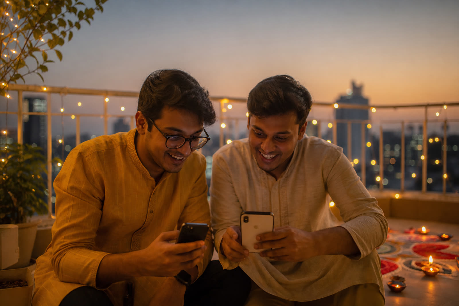 Apple Shared Album alternative India friends on Android and iPhone sharing Diwali photos