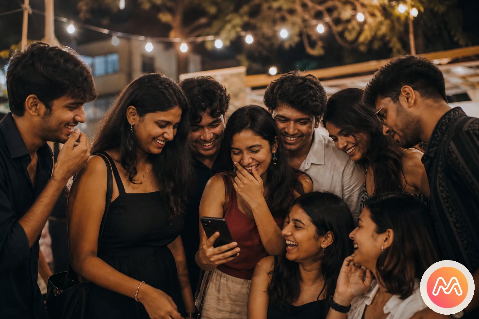 Friends adding group trip photos to a private Memoria Event in India